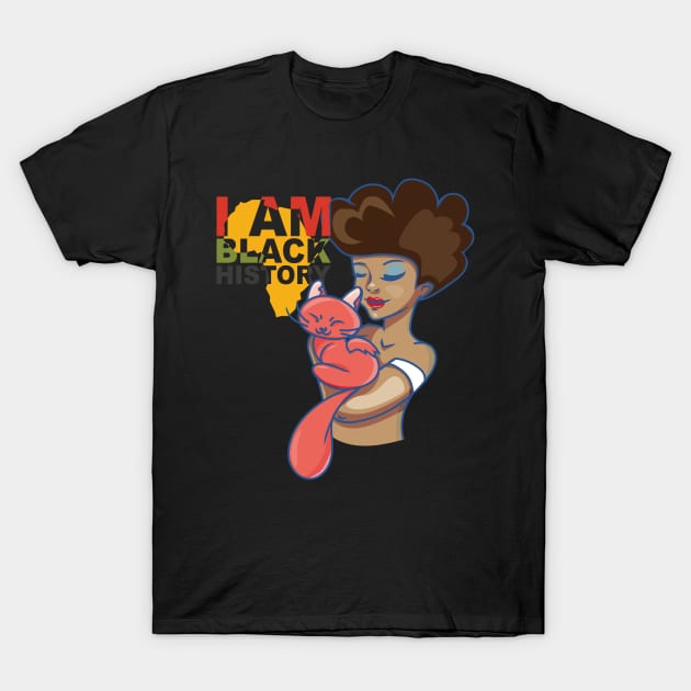 I am black history African American Girl T-Shirt by tatadonets